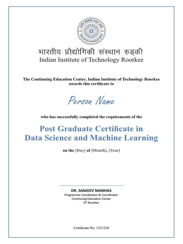 Data Science Certification Award | PDF