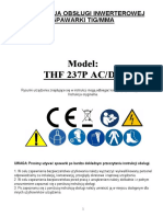 Model: THF 237P Ac/Dc: Instrukcja Obsługi Inwerterowej Spawarki Tig/Mma