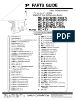 Parts Guide: MX-2600FG/MX-2600FN MX-3100FG/MX-3100FN MX-2600N/MX-2600G MX-3100N/MX-3100G MX-2301FN/MX-2301N Mx-Kbx1