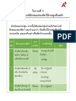 ใบงานที่ 5 เรื่อง วิเคราะห์ลักษณะของสัตว์มีกระดูกสันหลัง