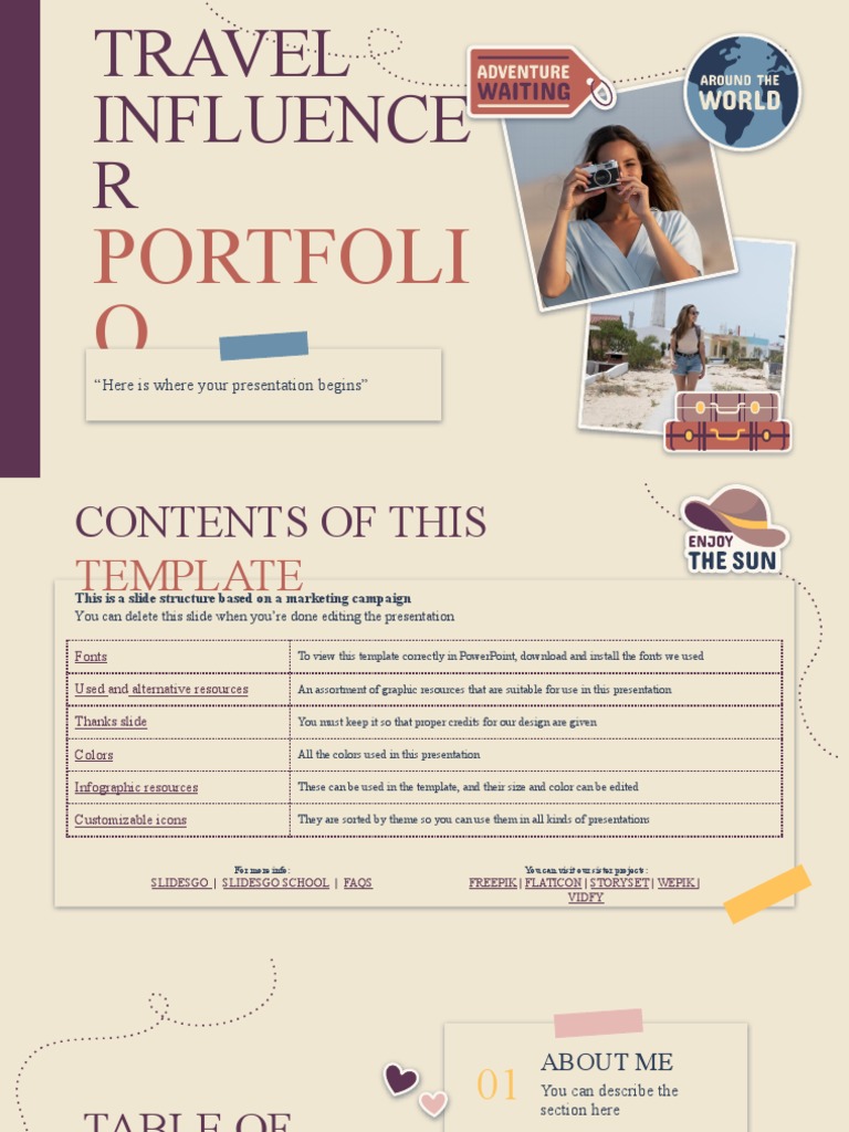 Travel Influencer Portfolio XL PDF In Astrology