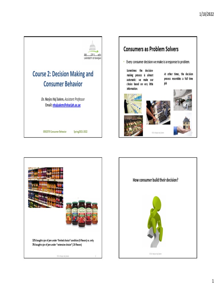 Decision Making and Consumer Behavior Spring Download Free PDF