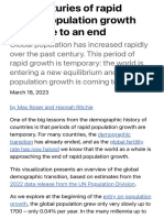 (Roser) Two Centuries of Rapid Global Population Growth Will Come To An End