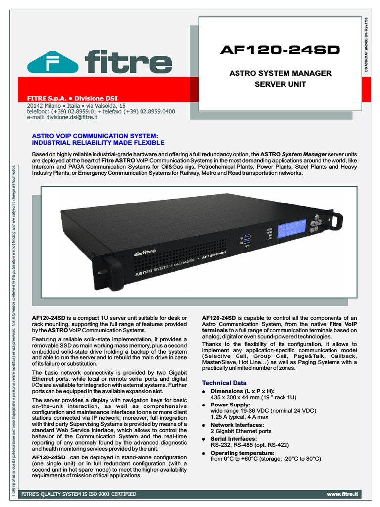 ASTRO AF120-24SD en | PDF | Computer Network | Computing