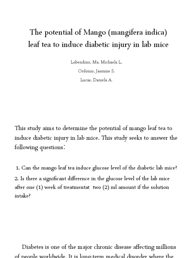 The Potential of Mango Mangifera Indica | PDF | Diabetes | Human ...
