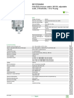 Product Data Sheet: Industrial Pressure Switch, 9012G, Adjustable Scale, 2 Thresholds, 1.5 To 75 Psig