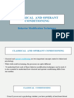 Classical and Operant Conditioning