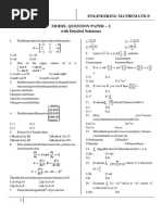 Engineering Mathematics Model Question Paper 2 With Detailed Solutions