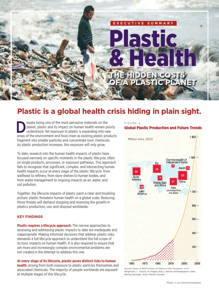Plastic and Health The Hidden Costs of A Plastic EXECUTIVE
