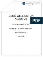 Gems Wellington Academy Gcse Guidance Booklet 2019 2020