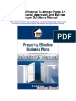 Preparing Effective Business Plans An Entrepreneurial Approach 2nd Edition Barringer Solutions Manual