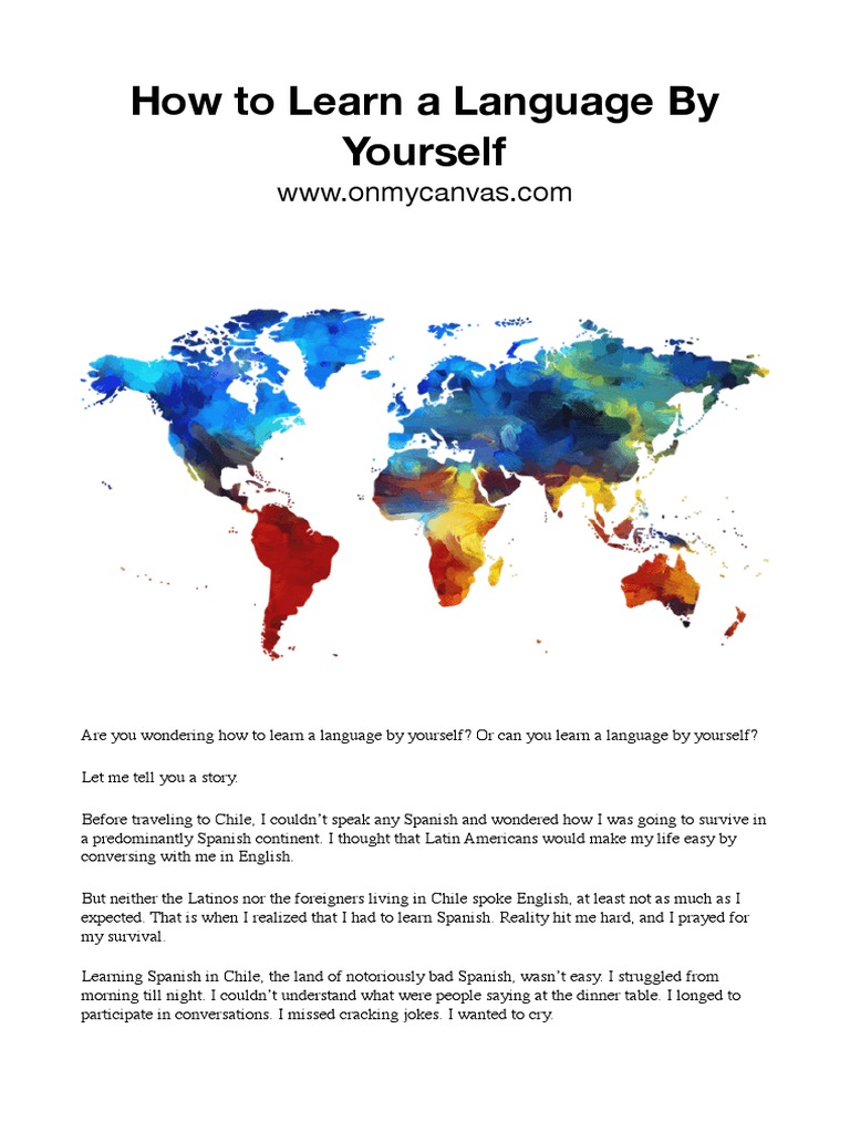 How To Learn A Language by Yourself PDF Spanish Language