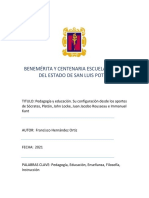 Pedagogía y Educación. Su Configuración Desde Los Aportes