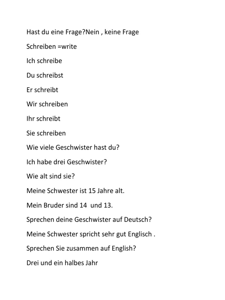 German Notes Lektion 4 Und 5 | PDF