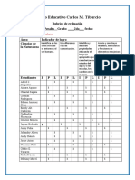 Rubricas de Evaluacion Ciencias