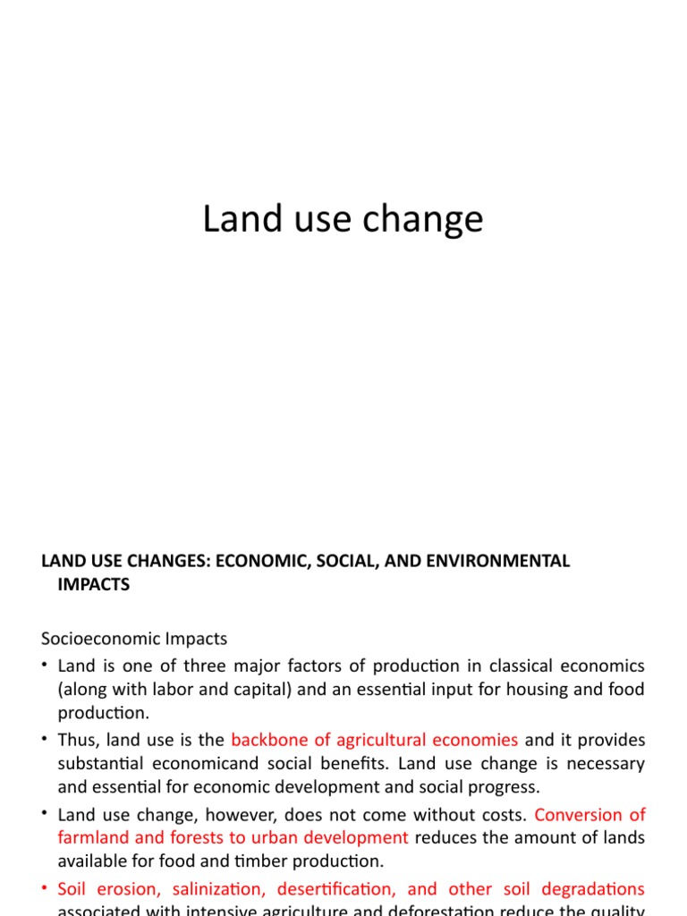 Land Use Change PDF Agriculture Habitat Destruction
