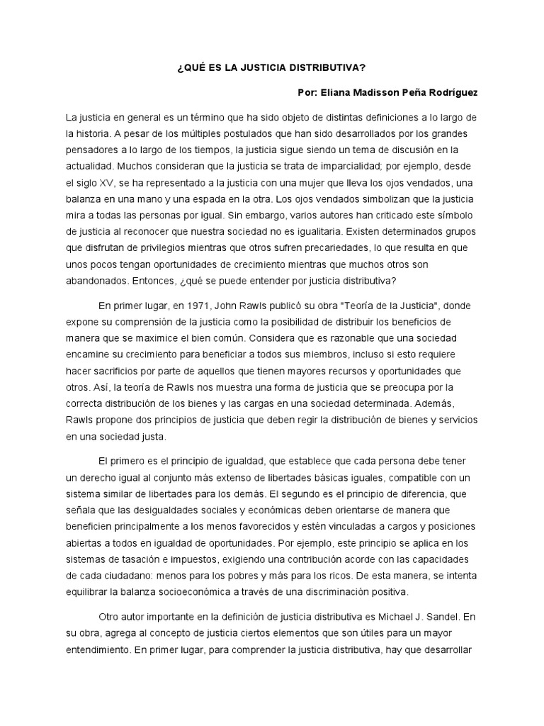 JUSTICIA DISTRIBUTIVA | PDF | Justicia | Crimen y violencia