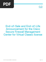 Secure Firewall MGMT Center Virtual Classic License Eol