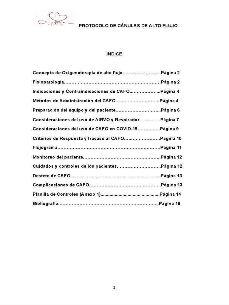 Protocolo de Oxigenoterapia CAFO | PDF | Respiración | Medicina
