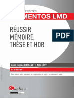 Réussir Mémoire, Thèse Et HDR - 2015