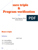 Hoare Triple and Program Verification - Handout