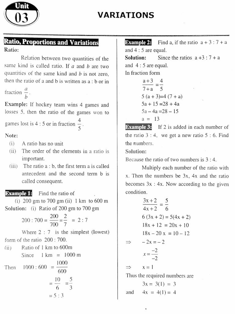 10class Math Unit 3 (3.1) | PDF