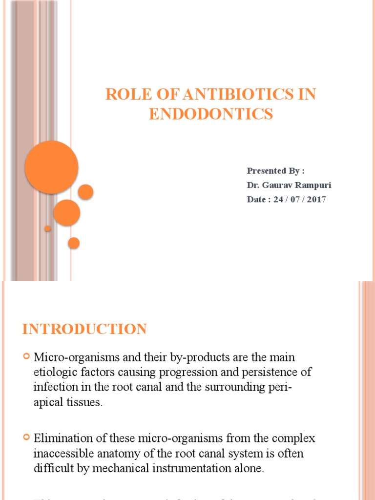 Role of Antibiotics in Endodontics PDF Penicillin Heart