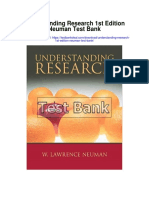 Understanding Research 1st Edition Neuman Test Bank