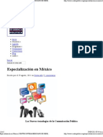 Curso de Especializacion en Nuevas Tecnologías de La Comunicación Política