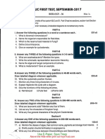 1st Puc Biology First Test Quesiton Paper Sept 2017-Madya