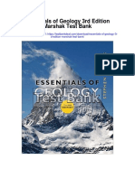 Essentials of Geology 3rd Edition Marshak Test Bank