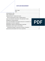 UNITS AND MEASUREMENTS Summary