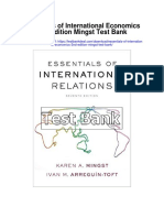 Essentials of International Economics 2nd Edition Mingst Test Bank