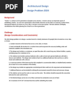 Architectural Design 2024 Design Problem - Themes and Problems - Revised