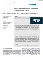 Sublethal Consequences of Ultraviolet Radiation Exposure On Vertebrates: Synthesis Through Meta-Analysis