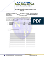 Acta de Constitución Del Comité de Aula