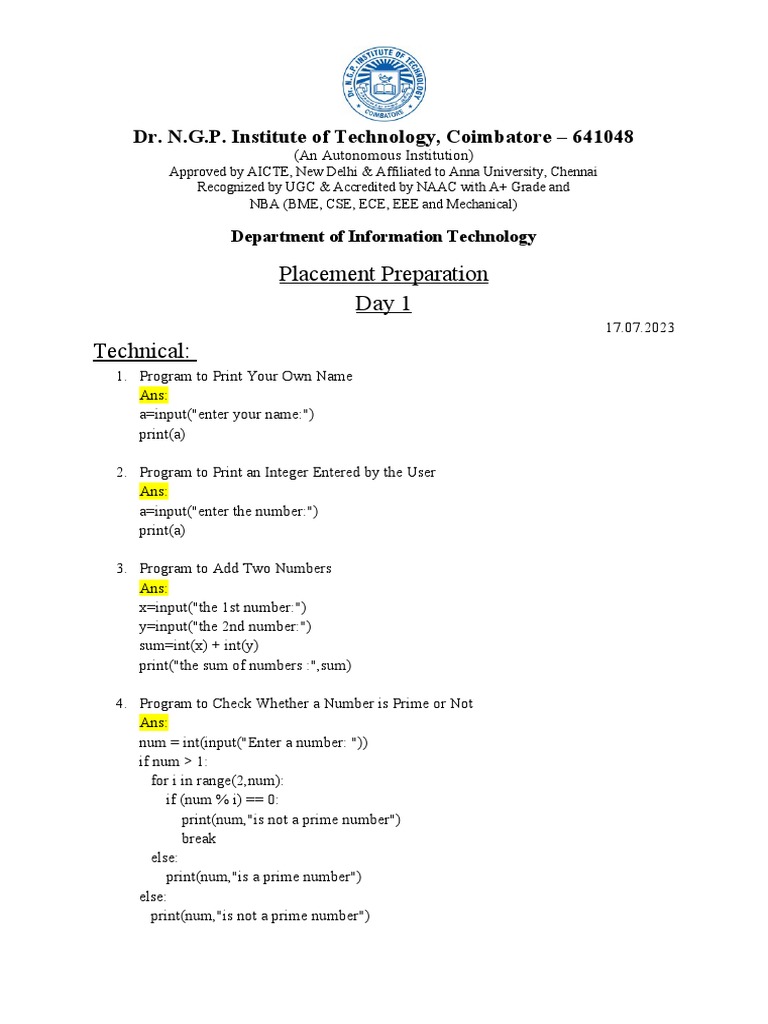 C Basic Programs