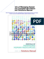 Essentials of Managing Human Resources Canadian 6th Edition Stewart Solutions Manual