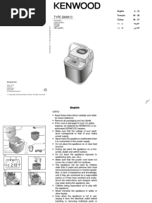 Kenwood BMM13.000WH User Manual