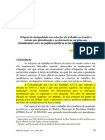 7 ALMEIDA, Lucio Antonio Et Al. Origens Da Desigualdade Nas Relações de Trabalho No Brasil LEITURA FICHAMENTO