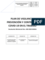 RECTIFICACIONES & INVERSIONES HÉRCULES - Plan de Vigilancia, Prevención y Control de COVID-19 en El Trabajo