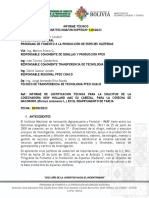 Informe Justificacion Cosechadora - PFEO CHACO - Villamontes Yacuiba