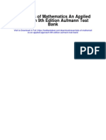 Essentials of Mathematics An Applied Approach 9th Edition Aufmann Test Bank