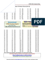 CTET 2011 Answer Key Paper I Set 01