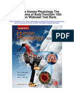 Vanders Human Physiology The Mechanisms of Body Function 15th Edition Widmaier Test Bank