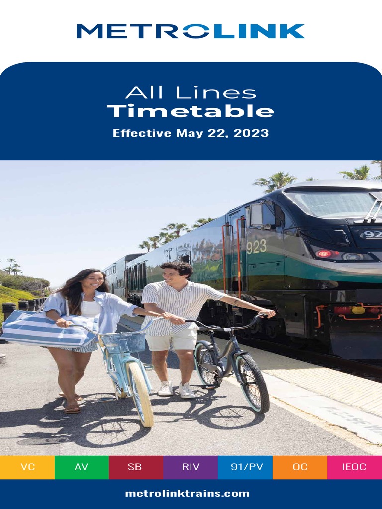 Metrolink Arrow Schedule Timetable May 22 2023 PDF Railway