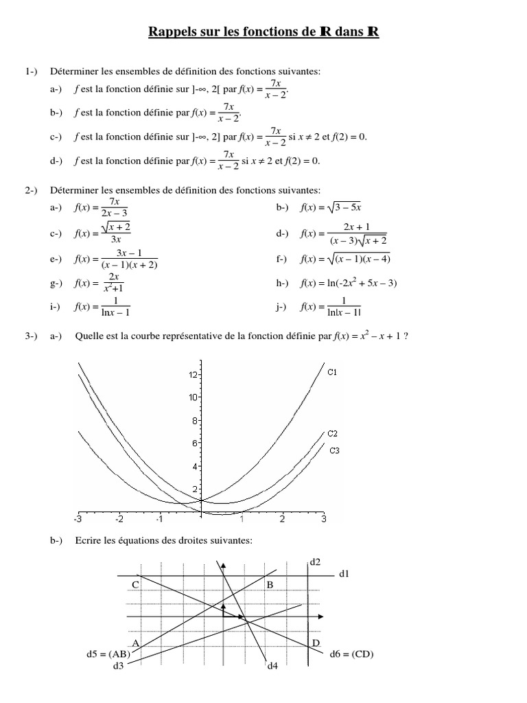 03 E Fonctions de R Dans R | PDF | Objets mathématiques | Mathématiques