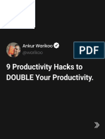 9 Productivity Hacks To DOUBLE Your Productivity