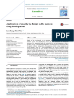 Application of Quality by Design in The Current Drug Development