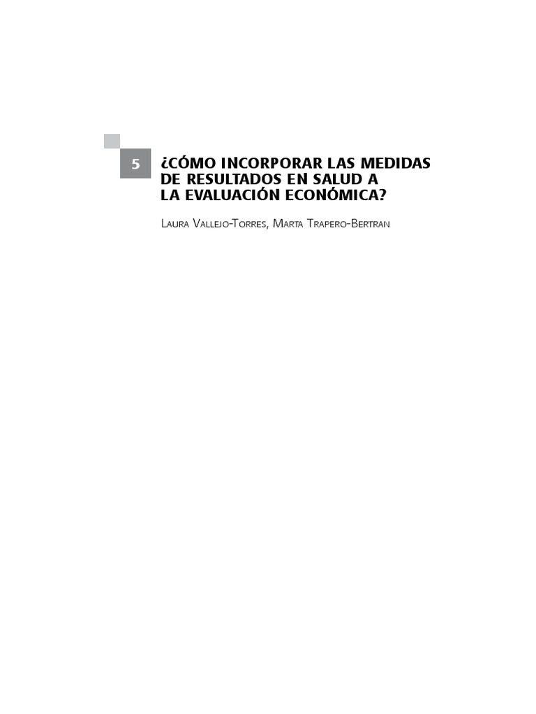 Evaluaci n de resultados en salud 5 pdf hospital an lisis de
